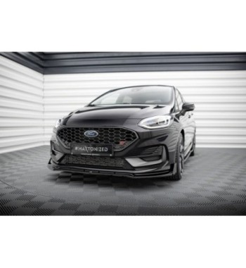 Front splitter V.4 + Flaps for Ford Fiesta ST / ST-line Mk8 Facelift