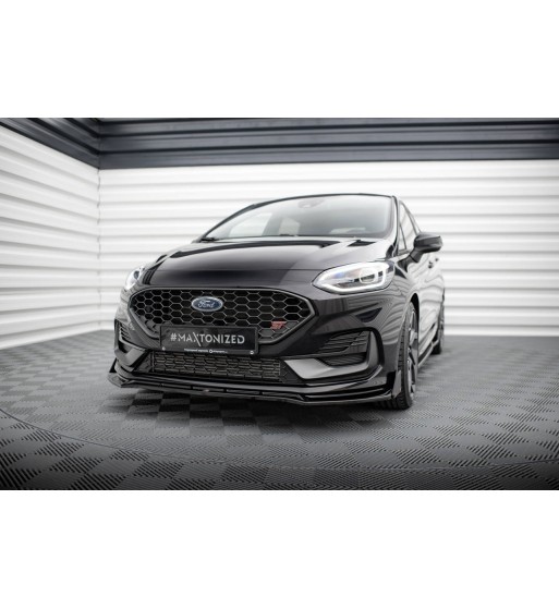 Front splitter V.4 + Flaps for Ford Fiesta ST / ST-line Mk8 Facelift