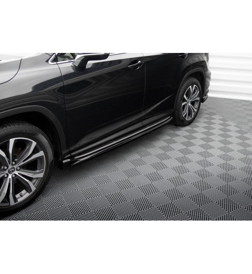 Side skirt diffusers for Lexus RX Mk4 Facelift (version with OEM-Trittbrettern)