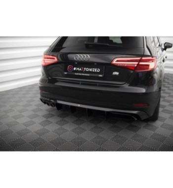 Rear valance for Audi A3 Sportback 8V Facelift (twin exhaust outlets on one side)