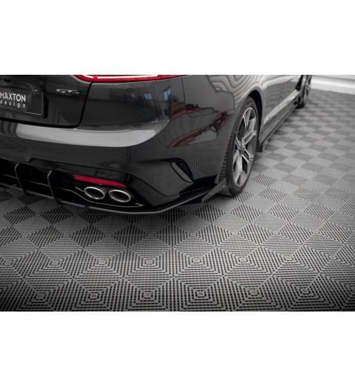 Street Pro Splitter laterali posteriori + Flap per Kia Stinger GT / GT-Line Mk1
