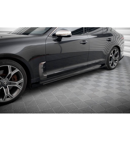 Street Pro Side skirt diffusers + Flaps for Kia Stinger GT / GT-Line / Standard Mk1