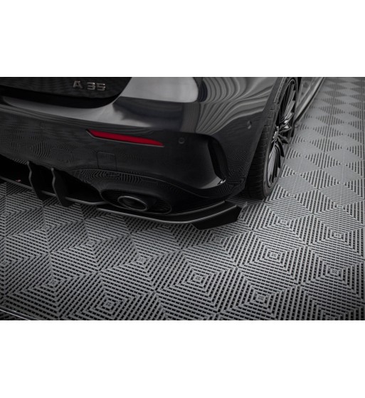 Street Pro Splitter laterali posteriori + Flap per Mercedes-AMG A35 Hatchback W177