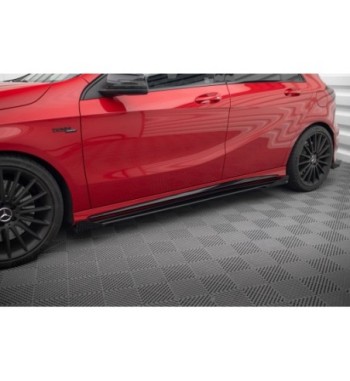 Street Pro Side skirt diffusers + Flaps for Mercedes-Benz A 45 AMG W176 Facelift