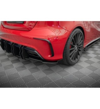 Street Pro Splitter laterali posteriori + Flap per Mercedes-Benz A 45 AMG W176 Facelift