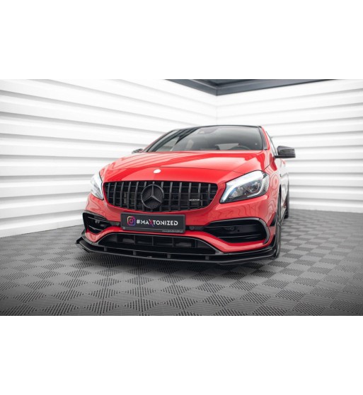Street Pro splitter + flaps for Mercedes-Benz A 45 AMG Aero W176 Facelift
