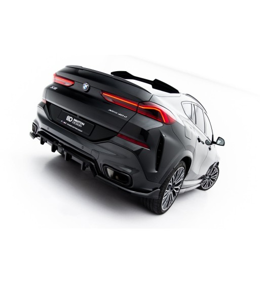 Diffusore posteriore con alette verticali V.2 per BMW X6 M-Pack G06 Facelift