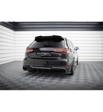 Rear valance for Audi A3 S-Line Sportback 8V Facelift (version with twin exhaust outlets on one side)