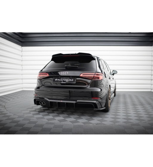 Rear valance for Audi A3 S-Line Sportback 8V Facelift (version with twin exhaust outlets on one side)