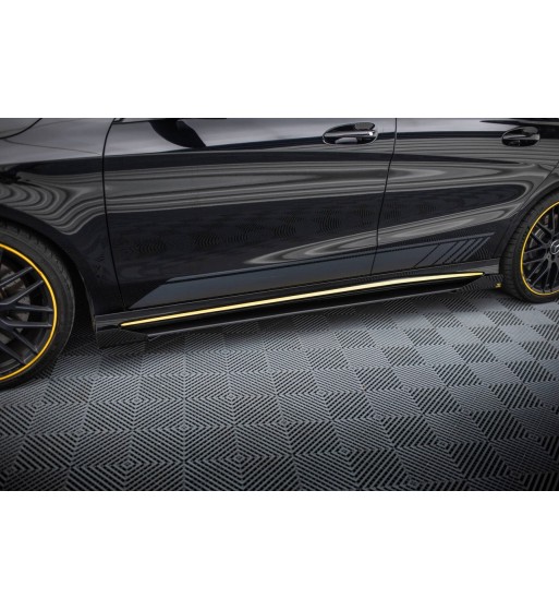 Street Pro Side skirt diffusers + Flaps for Mercedes-AMG CLA 45 C117 Facelift
