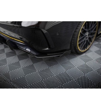 Street Pro Splitter laterali posteriori + Flap per Mercedes-AMG CLA 45 C117 Facelift