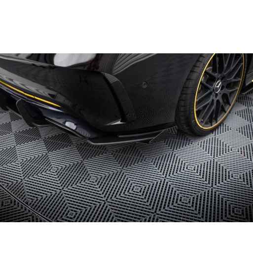 Street Pro Splitter laterali posteriori + Flap per Mercedes-AMG CLA 45 C117 Facelift