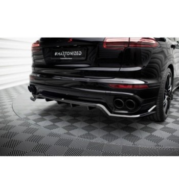 Diffusore posteriore con alette verticali per Porsche Cayenne Mk2 Facelift
