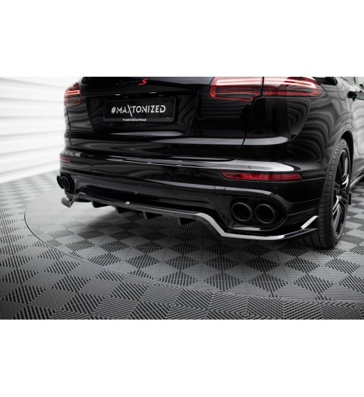 Diffusore posteriore con alette verticali per Porsche Cayenne Mk2 Facelift