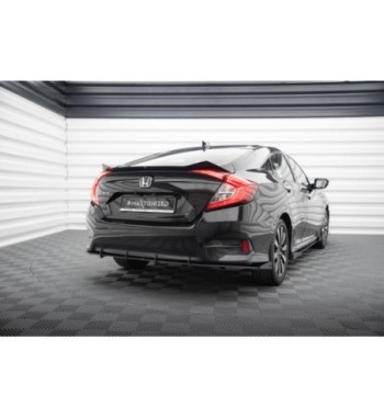 Street Pro Splitter laterali posteriori + Flap per Honda Civic Mk10