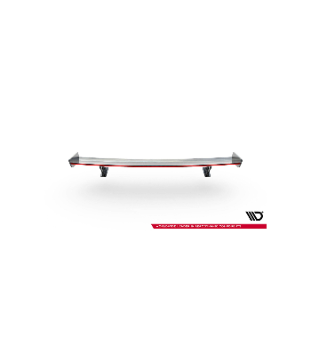 Spoiler in carbonio con staffe esterne verticali + LED Audi A3 / A3 S-Line / S3 / RS3 Berlina 8V / 8V Facelift