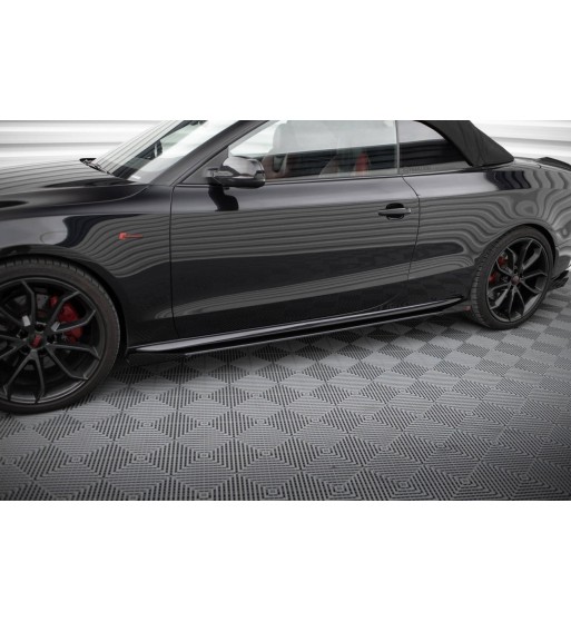 Street Pro Side skirt diffusers + Flaps for Audi A5 / A5 S-Line / S5 Coupe / Cabrio 8T / 8T Facelift