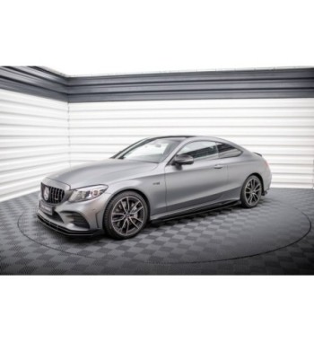 Street Pro Side skirt diffusers + Flaps for Mercedes-AMG C43 Coupe / Cabrio C205 Facelift / A205 Facelift
