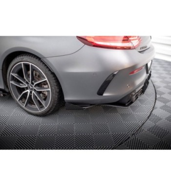 Street Pro Splitter laterali posteriori + Flap per Mercedes-AMG C43 Coupe / Cabrio C205 Facelift / A205 Facelift