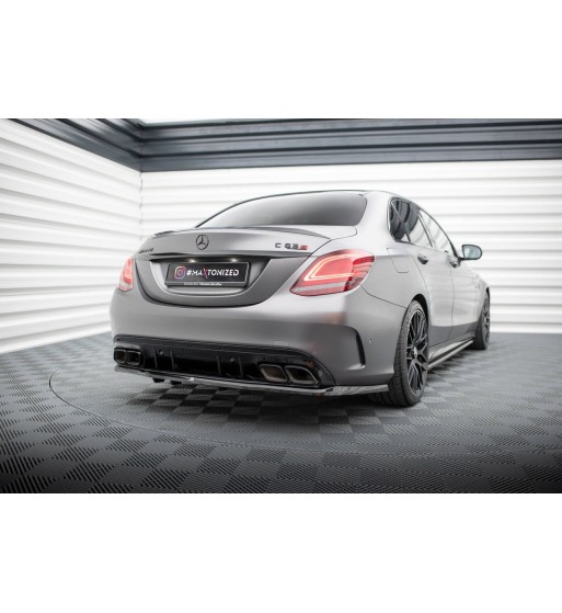 Diffusore posteriore con alette verticali per Mercedes-AMG C63 Sedan / Estate W205 Facelift