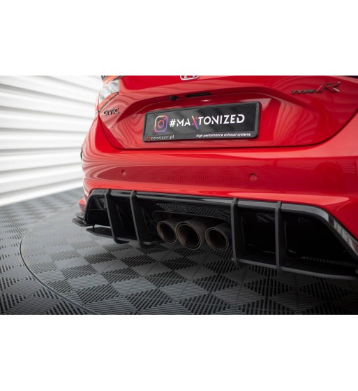 Street Pro Splitter laterali posteriori + Flap per Honda Civic Type-R Mk 11