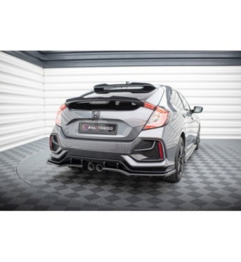 Splitter posteriore V.1 (con alette verticali) per Honda Civic Sport Mk 10 Facelift