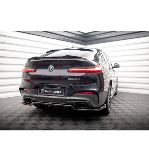 Diffusore posteriore con alette verticali V.2 per BMW X4 M40i G02