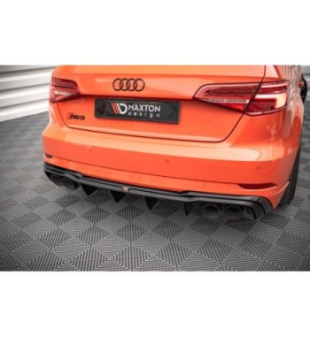 Rear valance + Milltek Sports exhaust extension for Audi RS3 Sportback 8V Facelift