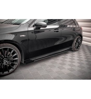Street Pro Side skirt diffusers + Flaps for Mercedes A35 AMG / AMG-Line Aero Pack W177