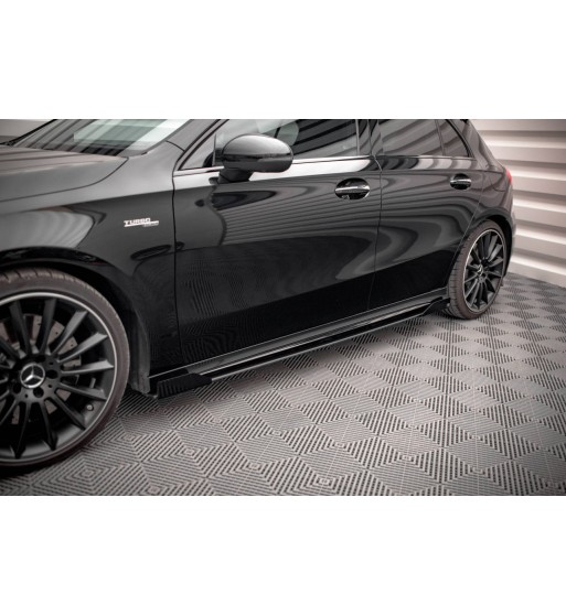Street Pro Side skirt diffusers + Flaps for Mercedes A35 AMG / AMG-Line Aero Pack W177