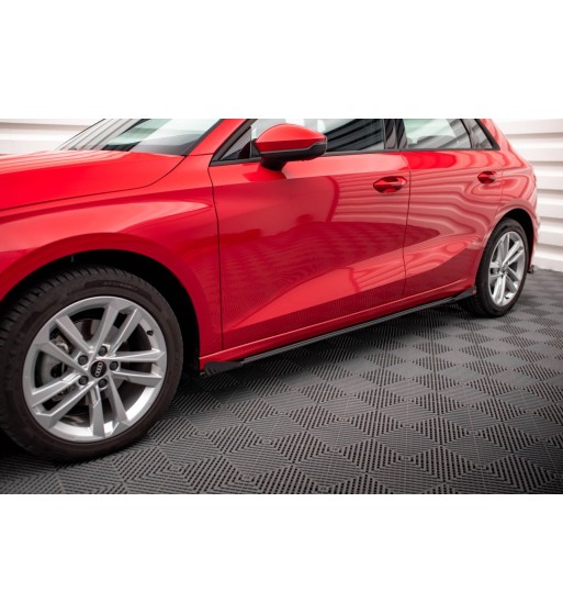 Street Pro Side skirt diffusers + Flaps for Audi A3 8Y