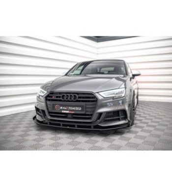 Street Pro Splitter V.1 + Flap per Audi S3 / A3 S-Line Sportback 8V Facelift