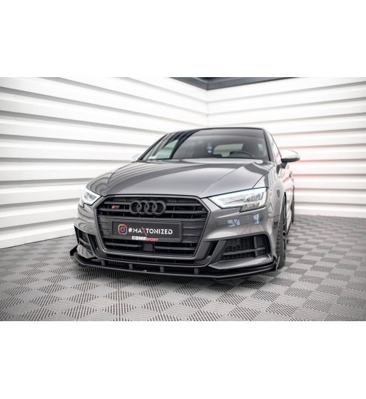 Street Pro Splitter V.1 + Flap per Audi S3 / A3 S-Line Sportback 8V Facelift