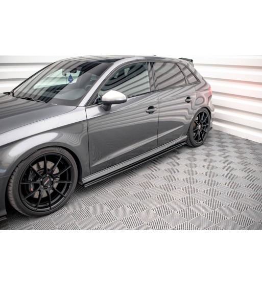 Street Pro Side skirt diffusers for Audi S3 / A3 S-Line Sportback 8V Facelift