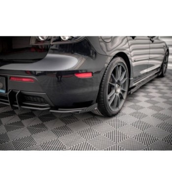 Street Pro Splitter laterali posteriori + Flap per Mazda 3 MPS Mk1 Wersja USA