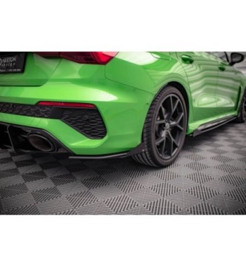 Street Pro Splitter laterali posteriori + Flap per Audi RS3 Sedan 8Y