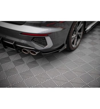 Street Pro Splitter laterali posteriori + Flap per Audi S3 Sedan 8Y