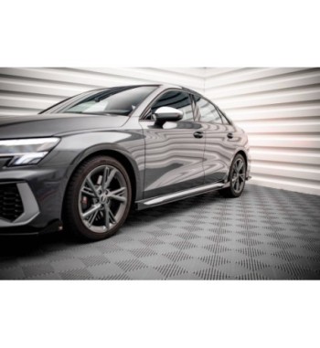 Street Pro Side skirt diffusers + Flaps V.1 for Audi S3 / A3 S-Line 8Y / 8Y Facelift