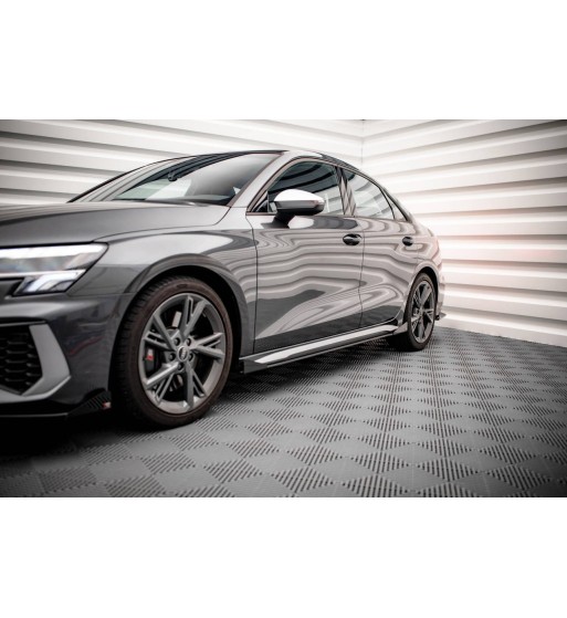 Street Pro Side skirt diffusers + Flaps V.1 for Audi S3 / A3 S-Line 8Y / 8Y Facelift