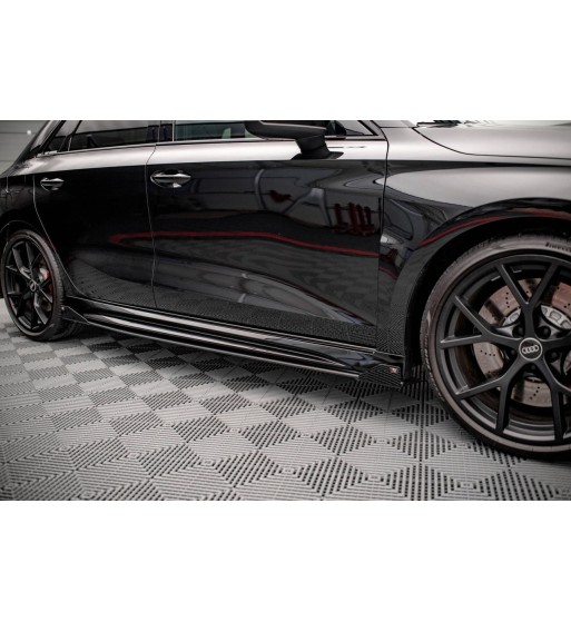 Street Pro Side skirt diffusers + Flaps for Audi RS3 Sportback 8Y