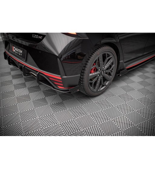 Street Pro Splitter laterali posteriori + Flap per Hyundai I20 N Mk3