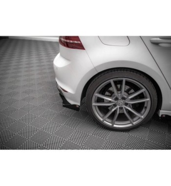 Street Pro Splitter laterali posteriori + Flap per Volkswagen Golf R Mk7