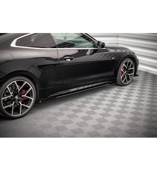 Street Pro Side skirt diffusers + Flaps for BMW 4 M-Pack / M440i G22 / G23 / G22 Facelift / G23 Facelift