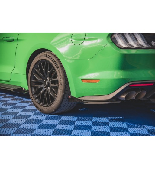Street Pro Rear side splitters V.1 + Flaps for Ford Mustang GT Mk6 Facelift