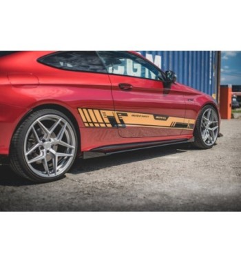 Street Pro Side skirt diffusers + Flaps for Mercedes-AMG C43 / AMG-Line Coupe C205
