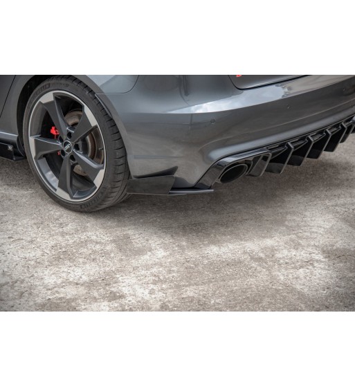 Street Pro Rear side splitters + Flaps for Audi RS3 8V Sportback